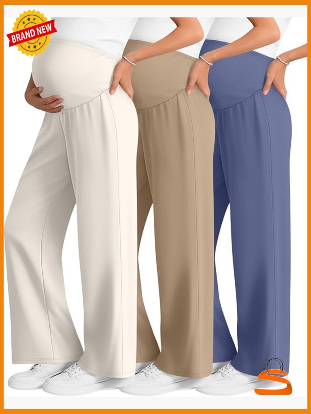 Maternity Pajama Pants Wide Leg Over The Belly Loose Casual Trousers